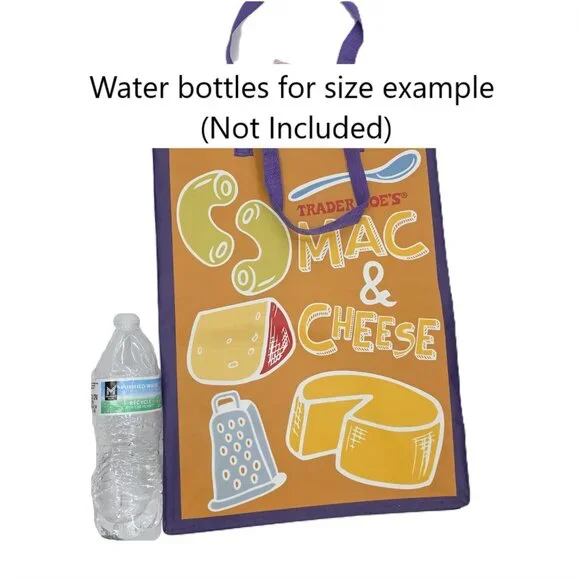 Trader Joe's Mac & Cheese Reusable Shopping Bag Tote 6 Gallon Lot of 2 - Picture 7 of 9